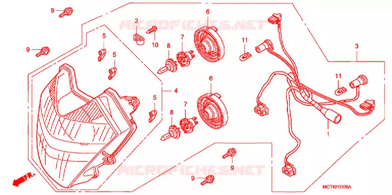 PHARE (FJS400A/D/FJS600A/D5-8) Honda SCOOTER 600 SILVERWING 2005  FJS600A5_J