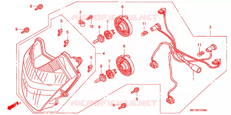 PHARE (FJS400A/D/FJS600A/D5-8) Honda SCOOTER 600 SILVERWING 2005  FJS600D5