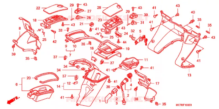 PROTEGE JAMBES (FJS400A/D/FJS600A/D5-8) Honda SCOOTER 600 SILVERWING 2006  FJS600D5