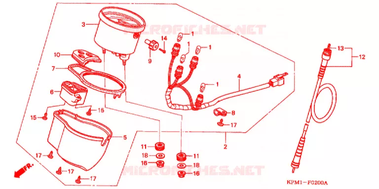 COMPTEUR Honda MOTO 223 FTR 2002  FTR223A2