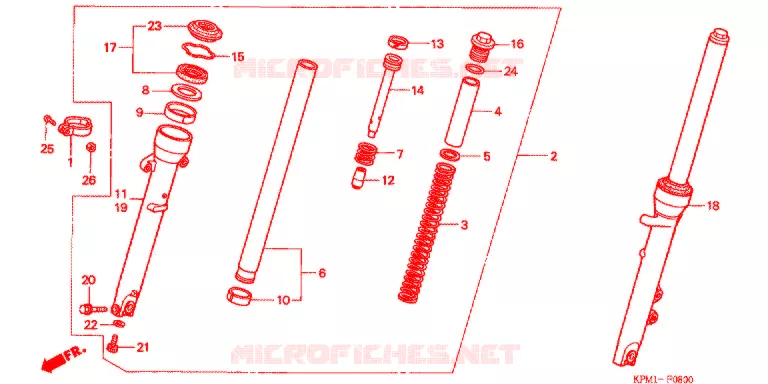 FOURCHE Honda MOTO 223 FTR 2002  FTR223D2