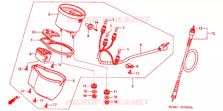 COMPTEUR Honda MOTO 223 FTR 2003  FTR2233
