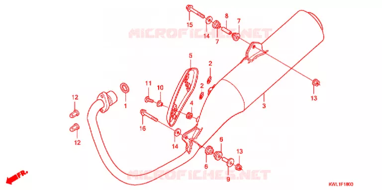SILENCIEUX D'ECHAPPEMENT Honda MOTO 223 CB 2017  CB223SA