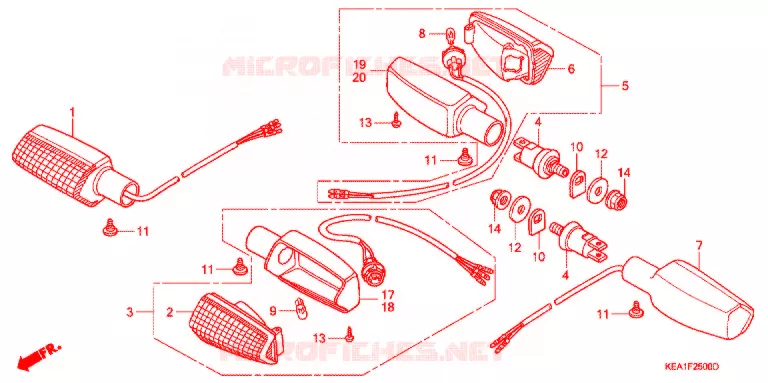 CLIGNOTANT Honda MOTO 250 HORNET 2002  CB250F1