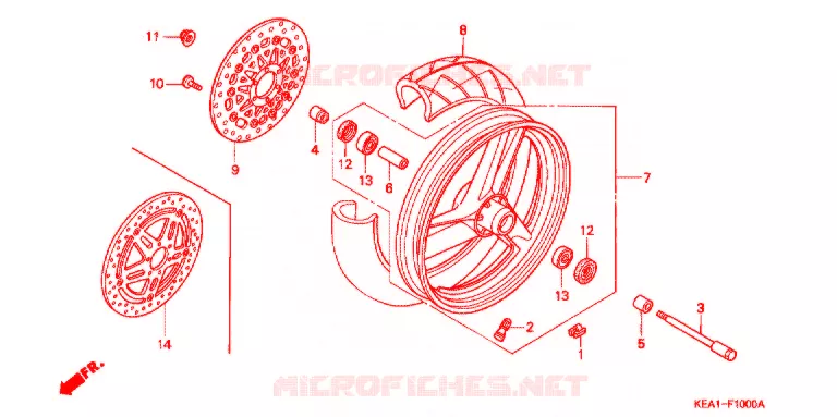 ROUE AVANT Honda MOTO 250 HORNET 2001  CB250F1