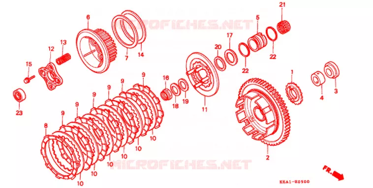 EMBRAYAGE Honda MOTO 250 HORNET 2006  CB250F6