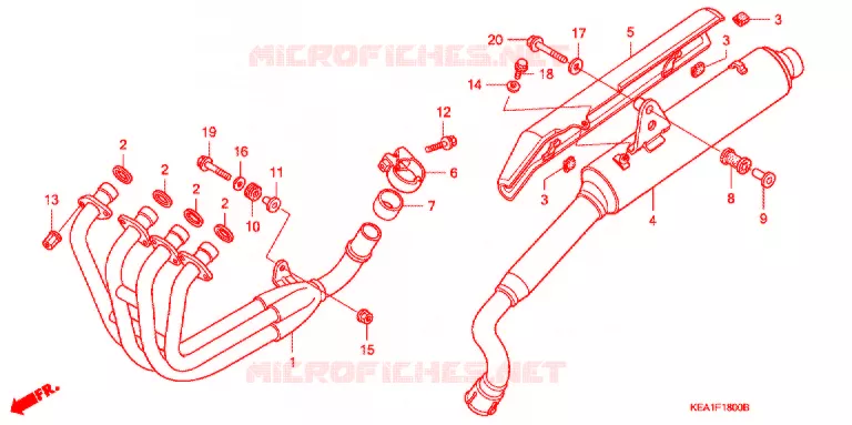 SILENCIEUX D'ECHAPPEMENT Honda MOTO 250 HORNET 2007  CB250F7