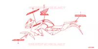 AUTOCOLLANTS pour Honda CB 250 F ABS 2016