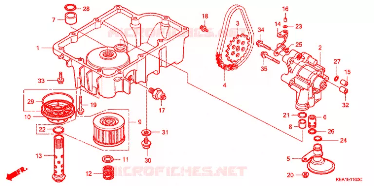 POMPE A HUILE - CARTER D'HUILE Honda MOTO 250 HORNET 1996  CB250FT