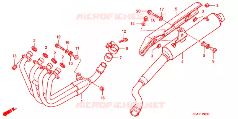 SILENCIEUX D'ECHAPPEMENT Honda MOTO 250 HORNET 1996  CB250FT