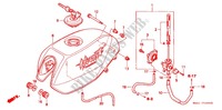 RESERVOIR A CARBURANT (CB250FT/V/X) pour Honda CB 250 HORNET WHITE 1996