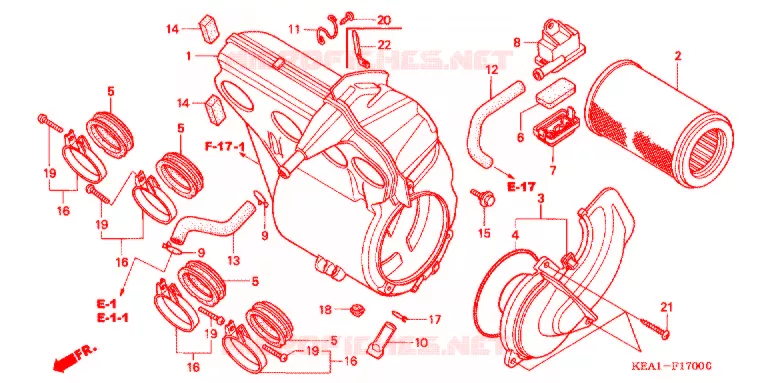 FILTRE A AIR Honda MOTO 250 HORNET 1998  CB250FV