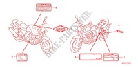 ETIQUETTE DE PRECAUTIONS (CB400/A) pour Honda CB 400 SUPER FOUR ABS VTEC REVO 2 TONES 2009