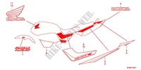 T (2) pour Honda CB 400 SUPER FOUR ABS VTEC REVO Color Order Plan Wheel Color 2011