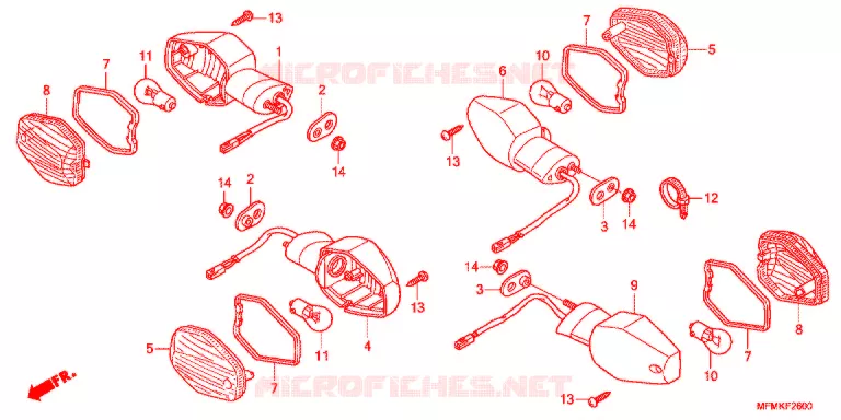 CLIGNOTANT Honda MOTO 400 CB 2012  CB400AC