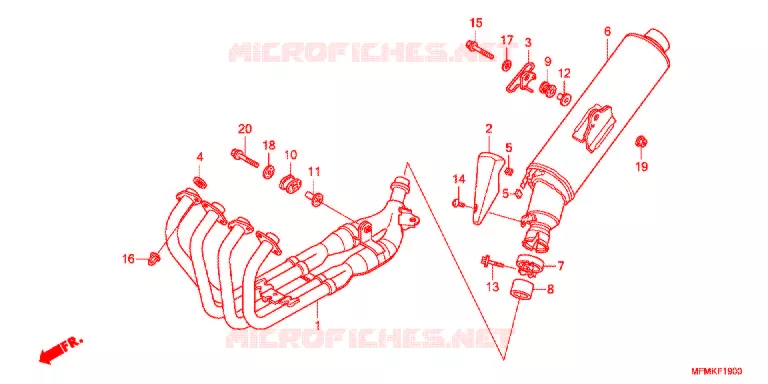 SILENCIEUX D'ECHAPPEMENT Honda MOTO 400 CB 2012  CB400AC
