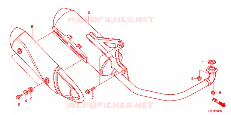 SILENCIEUX D'ECHAPPEMENT Honda SCOOTER 110 VISION 2013  NSC110MPDC