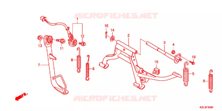 BEQUILLE Honda SCOOTER 110 VISION 2013  NSC110MPDC