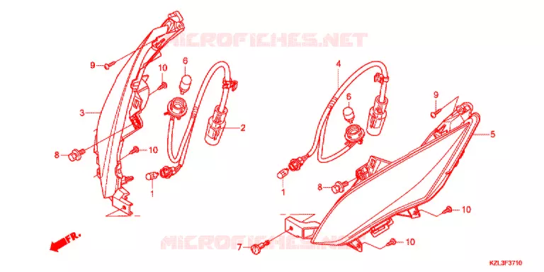 CLIGNOTANT AVANT Honda SCOOTER 110 VISION 2013  NSC110MPDC