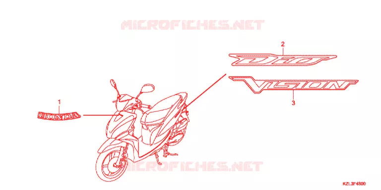 AUTOCOLLANTS Honda SCOOTER 110 VISION 2014  NSC110MPDC