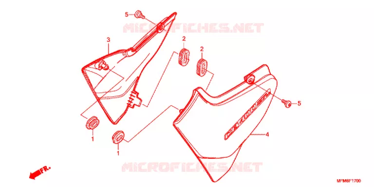 COUVERCLES LATERAUX Honda MOTO 400 CB 2015  CB400ADE