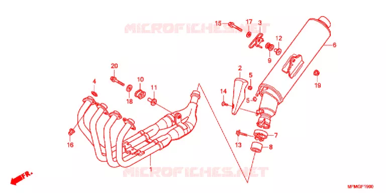 SILENCIEUX D'ECHAPPEMENT Honda MOTO 400 CB 2016  CB400ADG