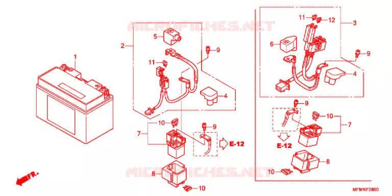 BATTERIE Honda MOTO 400 CB 2012  CB400C