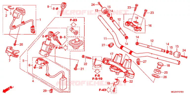 GUIDON - TE DE FOURCHE Honda MOTO 400 CB 2016  CB400FD