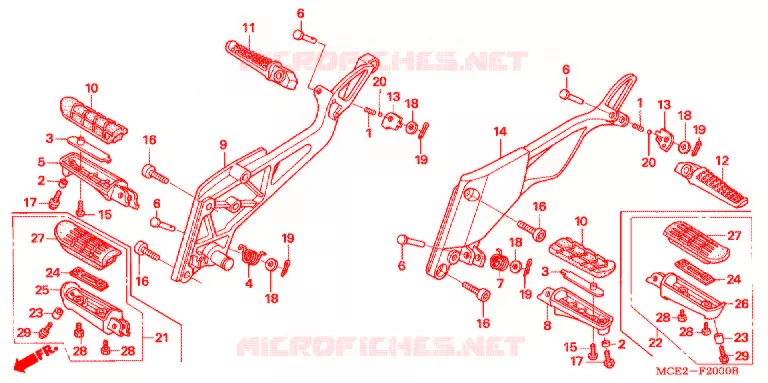 REPOSE PIED Honda MOTO 400 CB 2011  CB400L9