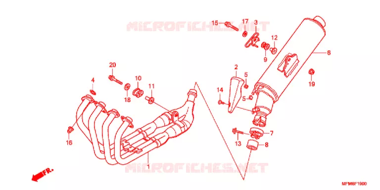 SILENCIEUX D'ECHAPPEMENT Honda MOTO 400 CB 2014  CB400SADE