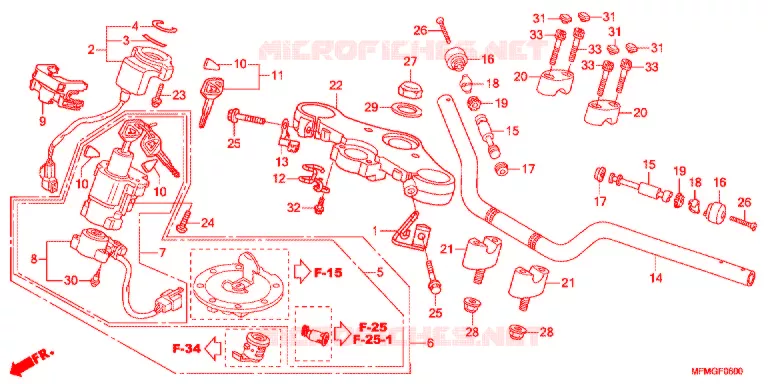 GUIDON - TE DE FOURCHE Honda MOTO 400 CB 2016  CB400SADG
