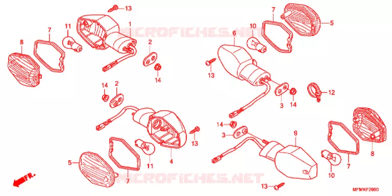 CLIGNOTANT Honda MOTO 400 CB 2012  CB400SC