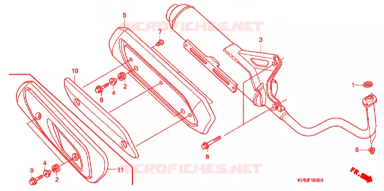 SILENCIEUX D'ECHAPPEMENT Honda MOTO 110 VARIO 2010  ACB110CSB