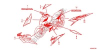 AUTOCOLLANTS (AFP110KCSB) pour Honda WAVE DASH 110, Kick start 2011