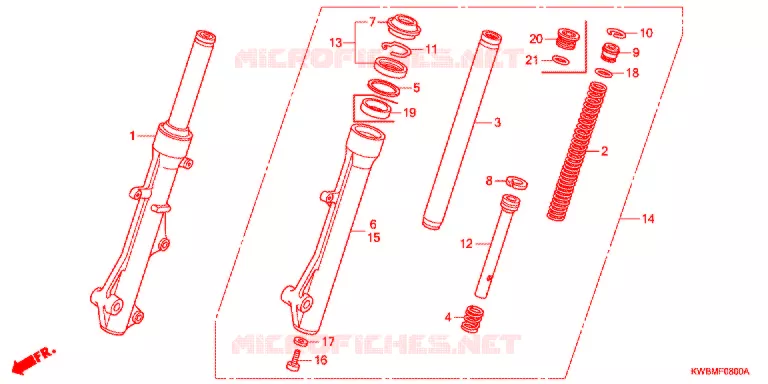 FOURCHE Honda MOTO 110 WAVE 2011  AFP110KCSB