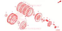 EMBRAYAGE pour Honda FUTURE 125 Casted wheels, Rear brake disk 2012