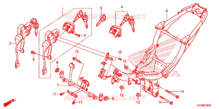 CADRE Honda MOTO 125 FUTURE 2013  AFS125MCRD