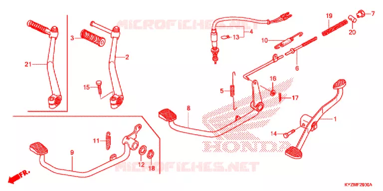 PEDALE Honda MOTO 125 FUTURE 2015  AFS125MCRE