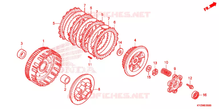 EMBRAYAGE Honda MOTO 125 FUTURE 2012  AFS125MCSD