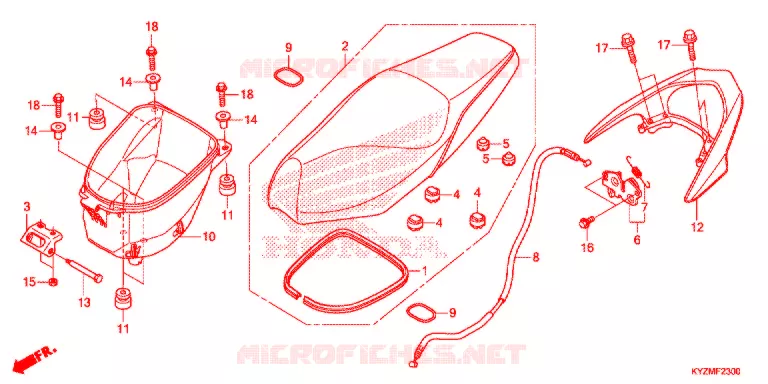 SELLE Honda MOTO 125 FUTURE 2013  AFS125MCSD
