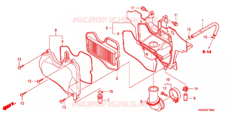 FILTRE A AIR Honda MOTO 110 WAVE 2010  AFX110CSA