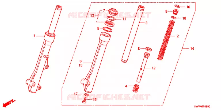 FOURCHE Honda MOTO 110 WAVE 2011  AFX110CSA
