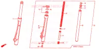 FOURCHE pour Honda WAVE 100 MSR, Front disk 2007
