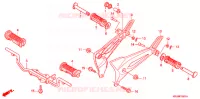 REPOSE PIED (ANF100DR/SR/MSR) pour Honda WAVE 100 MSR, Front disk 2007