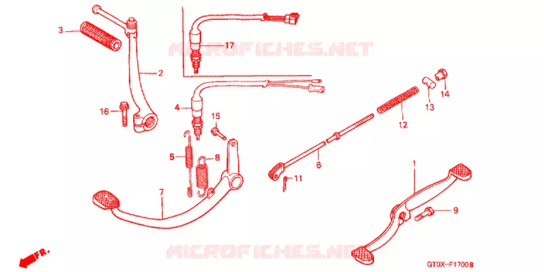 PEDALE - KICK Honda MOTO 90 CUB 2003  C90D2