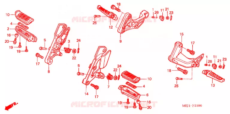 REPOSE PIED Honda MOTO 1300 CB 2003  CB1300F13