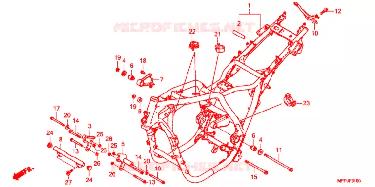 CADRE Honda MOTO 1300 CB 2014  CB1300SADE
