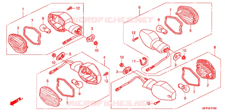 CLIGNOTANT Honda MOTO 1300 CB 2014  CB1300SADE