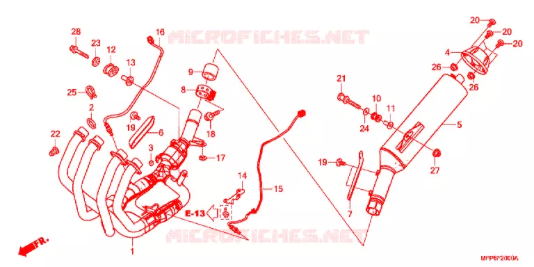 SILENCIEUX D'ECHAPPEMENT Honda MOTO 1300 CB 2014  CB1300ADE