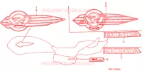 AUTOCOLLANTS pour Honda CB X4 1300 1998
